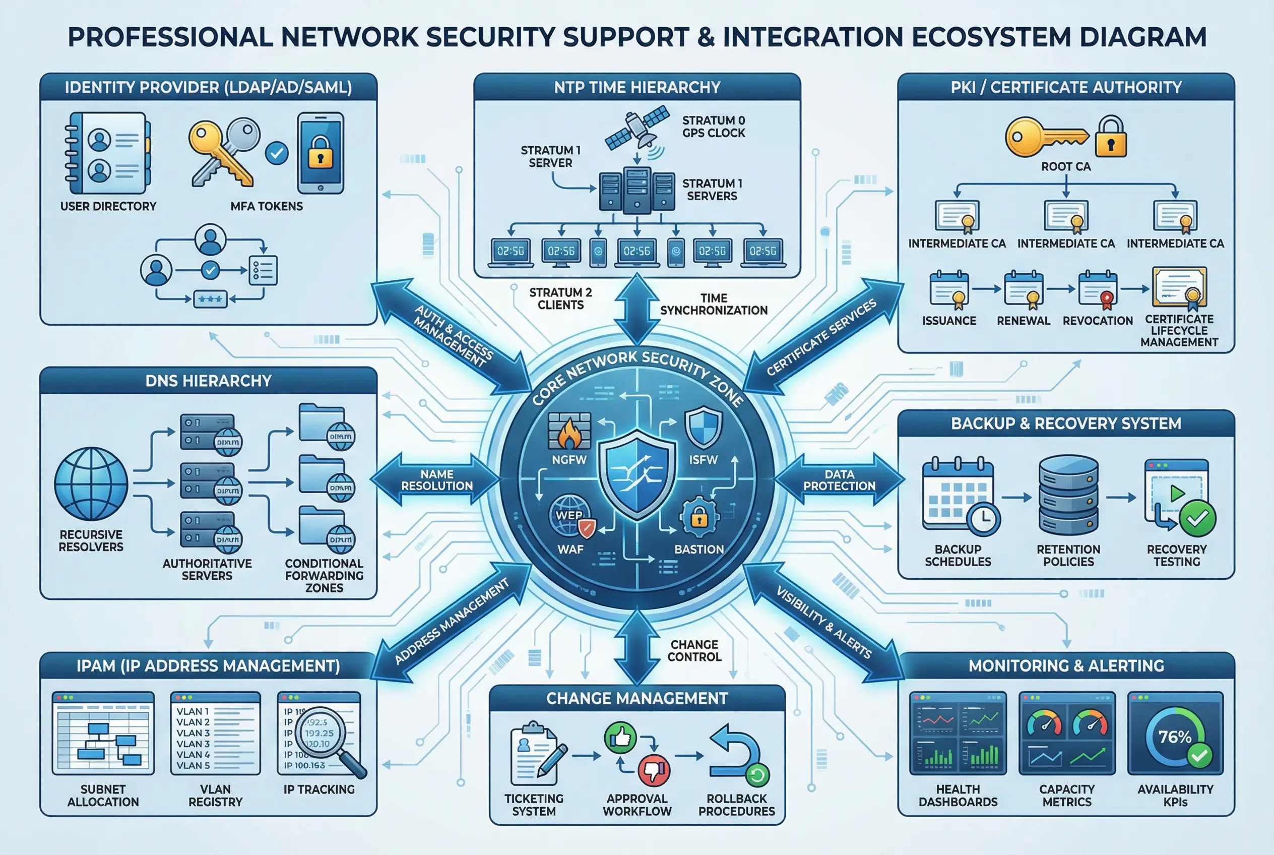 Integrated Supporting Systems Ecosystem Diagram